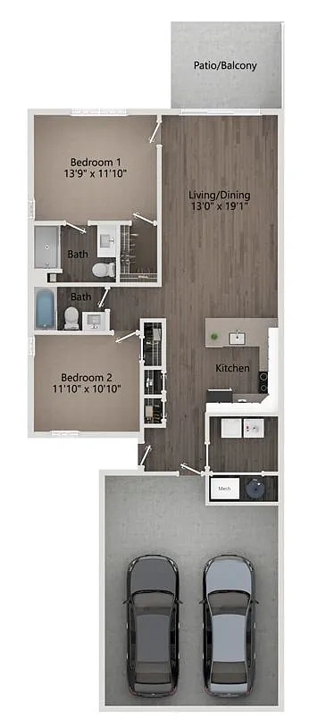Brookridge Villas – 2 Bed 2 Bath 2 Car Garage