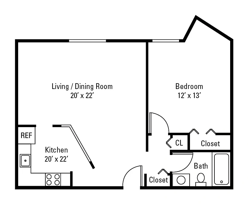 Maiden Bridge and Canongate Apartment Homes – Floor plan