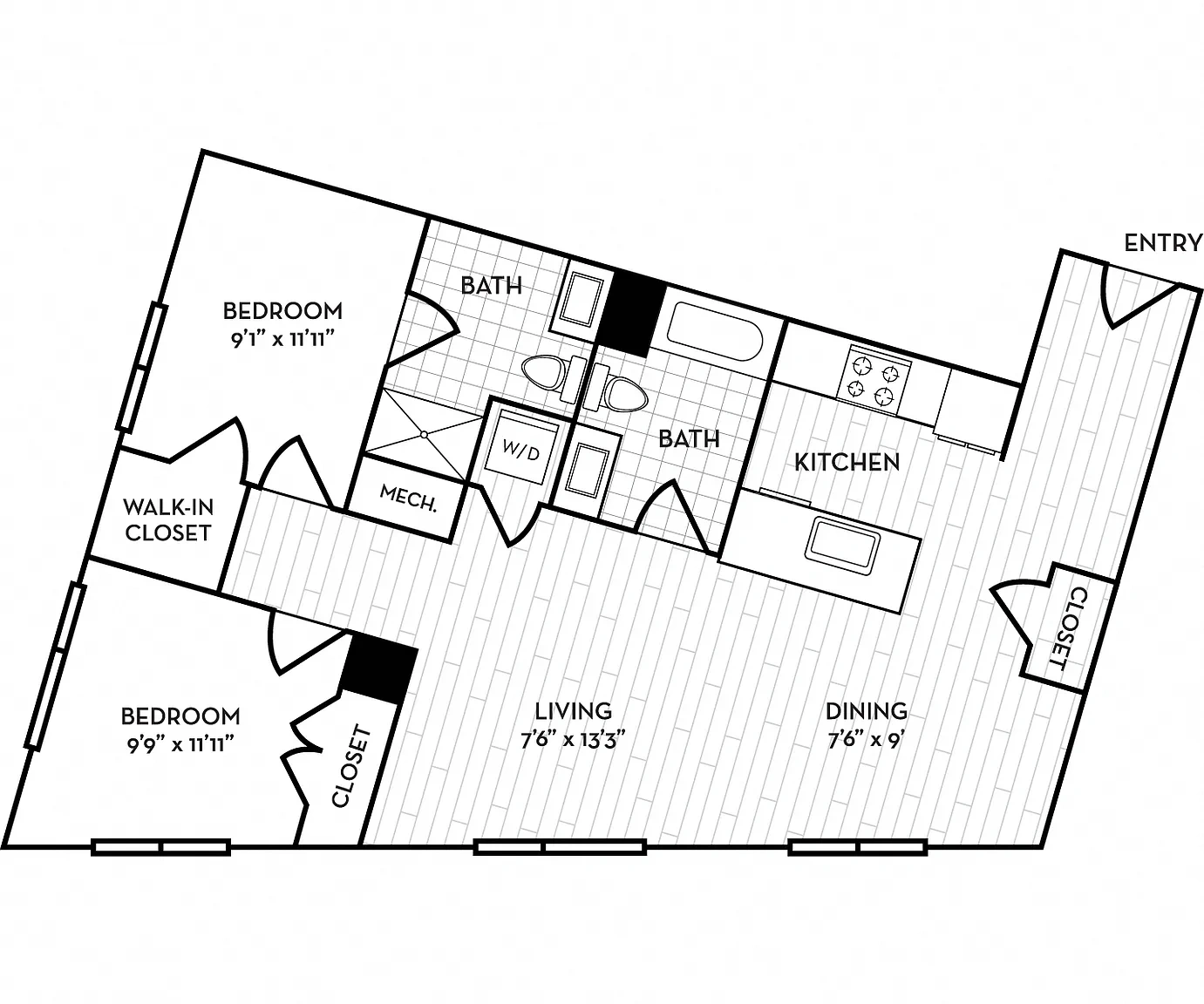 Velo Forest Hills Apartments – Floor plan