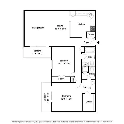 Westbrook Village – 2 Bed 2 Bath Style EX