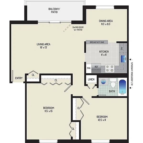 Whitehall Square Apartments – Floor plan