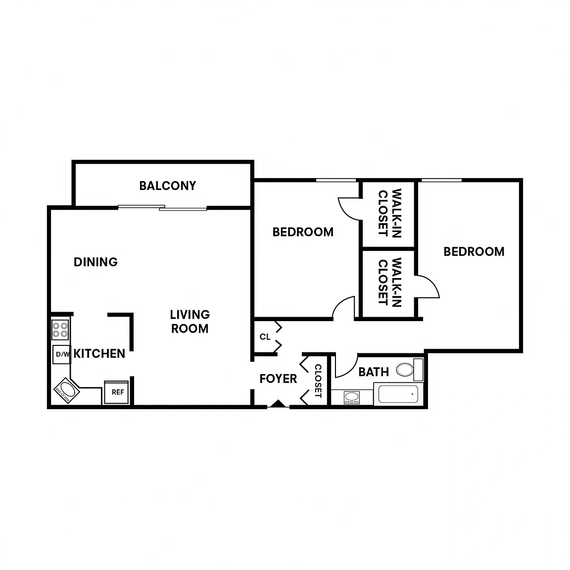 Cedar Gardens and Towers Apartments and Townhomes – Floor plan