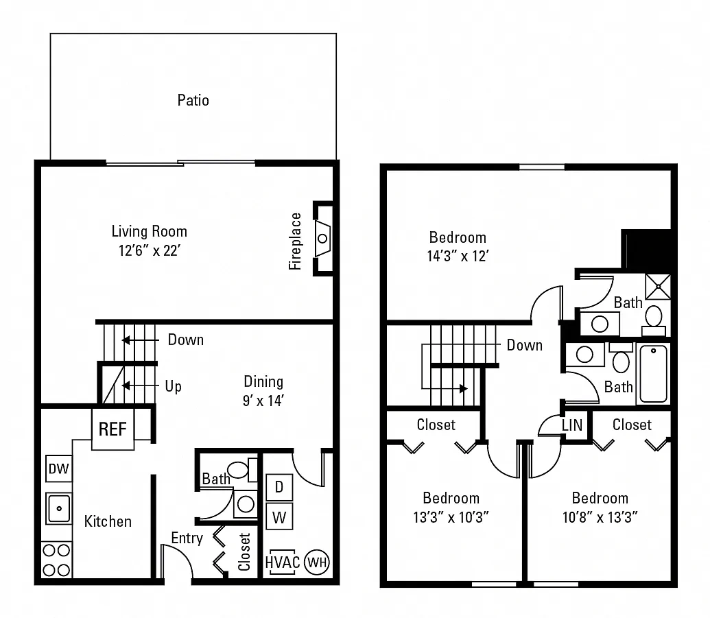 Nineteen North Apartments and Townhomes – Floor plan