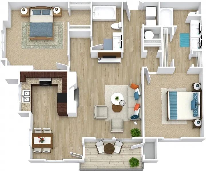 The Falls and Woods of Hoover Apartments – Floor plan