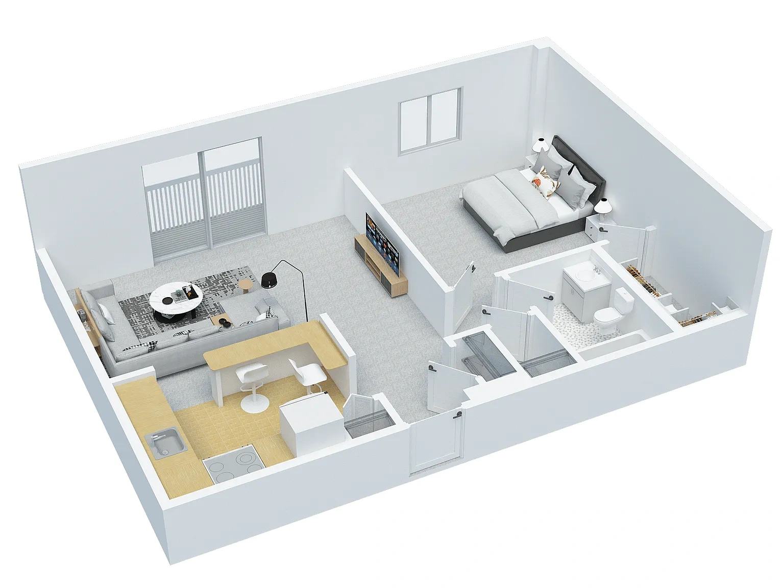 Bridlewood Apartments – 1 BD 1 BA type A