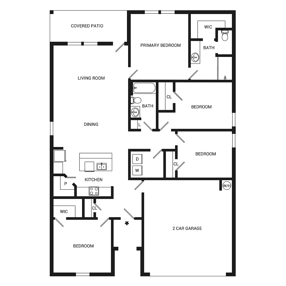 Sara Park Rental Homes – Floor plan