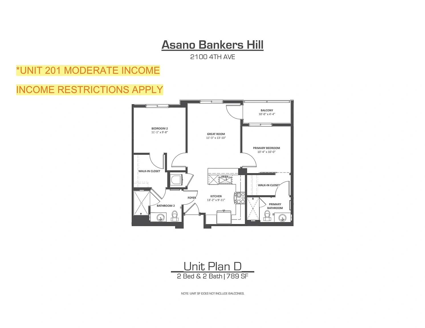 Asano on Fourth – Floor plan