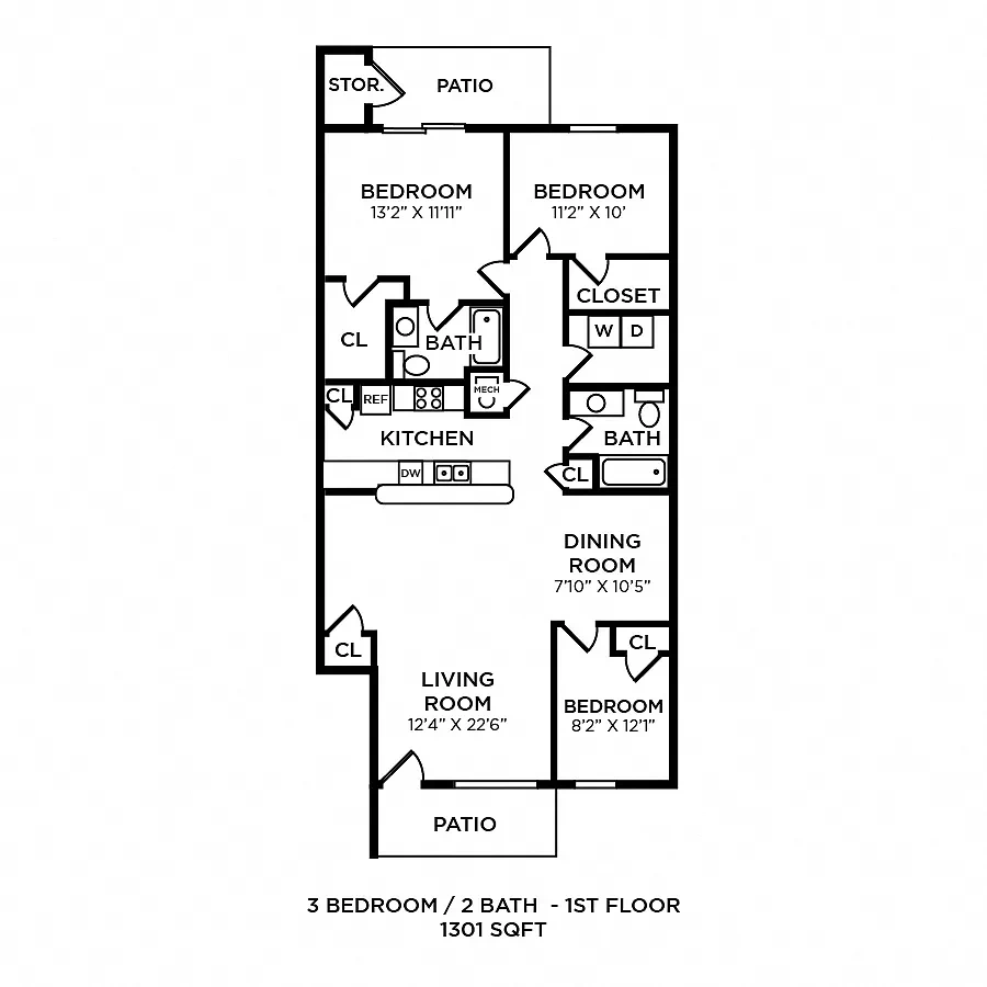 The Lakes of Beavercreek Apartment Homes – Floor plan