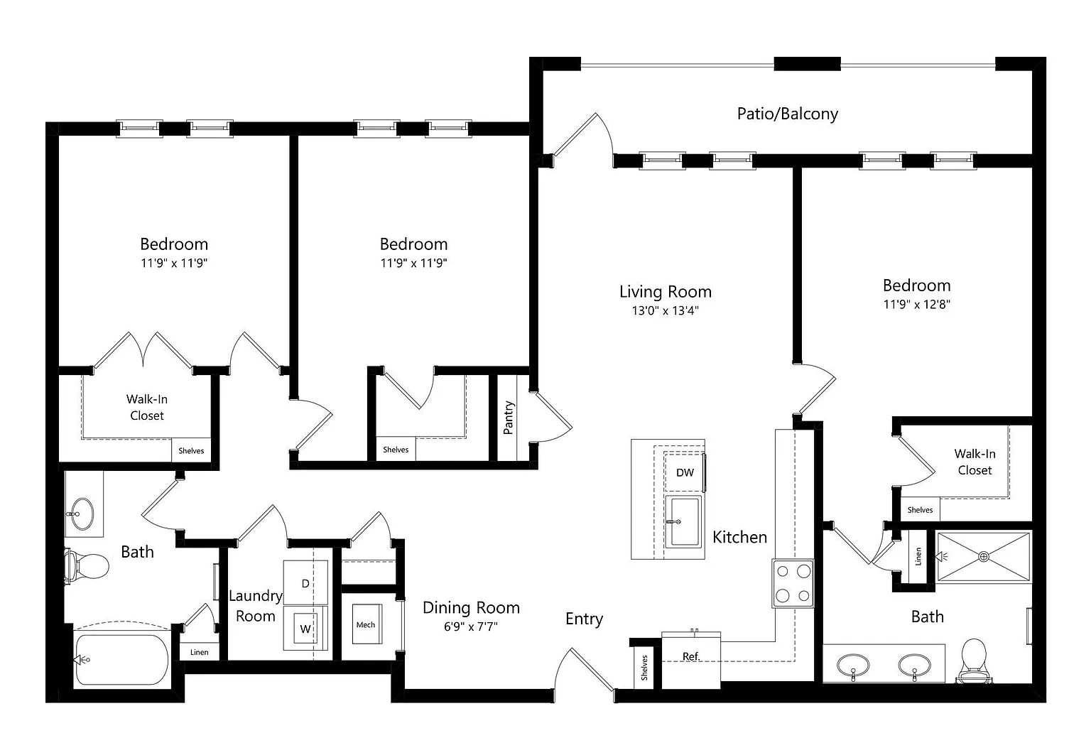 Heron Mill Apartments at Douglasville – Floor plan