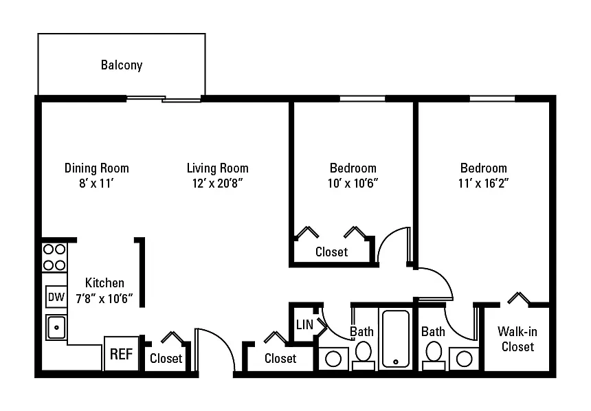 Park Place of South Park Apartment Homes – Floor plan