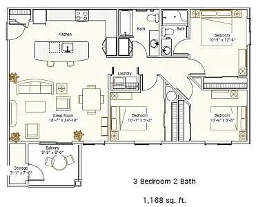 Rock Creek Ridge Apartments – Floor plan