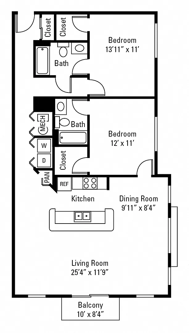 The Waterfront Apartments and Townhomes – Floor plan