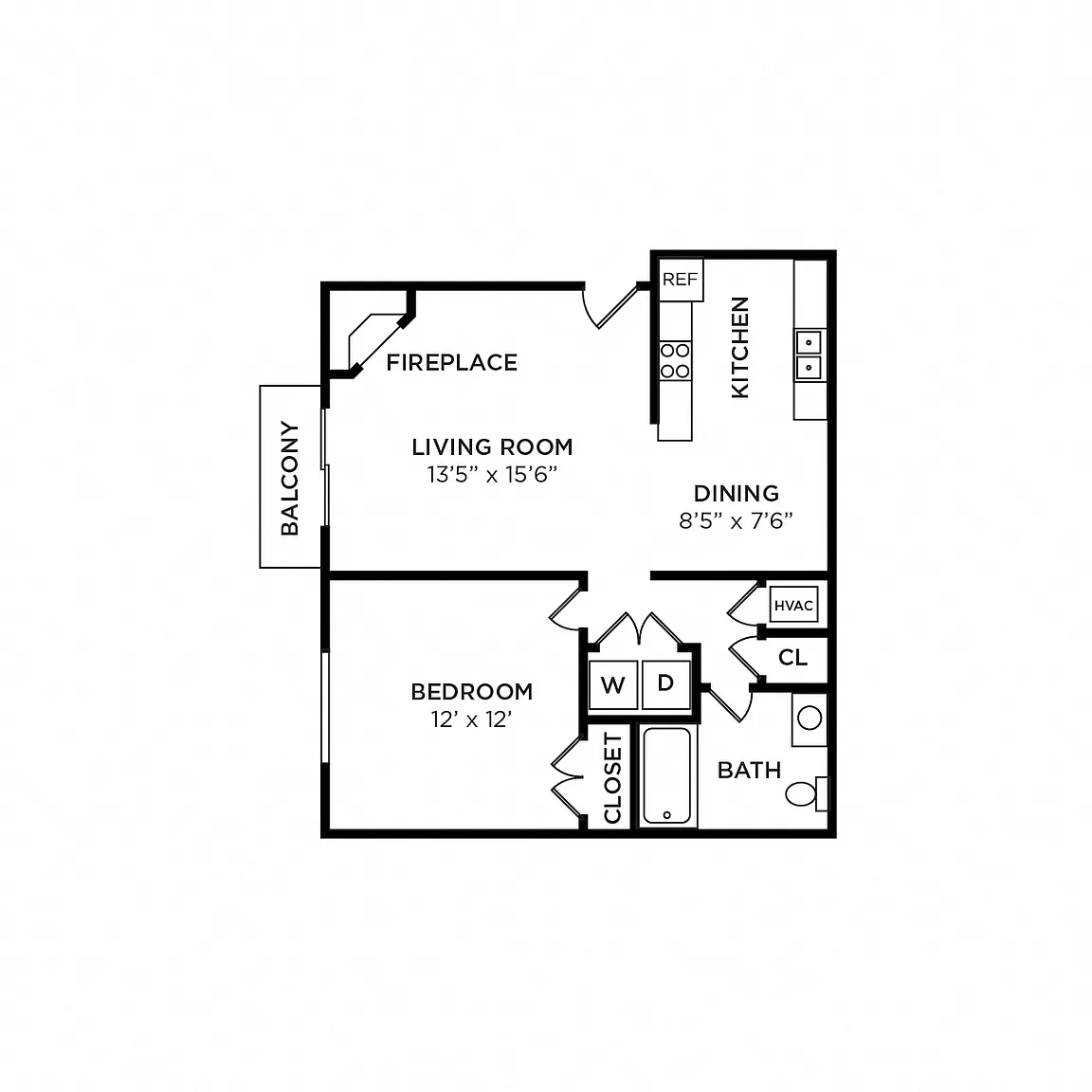 Village at Cliffdale Apartment Homes – Floor plan