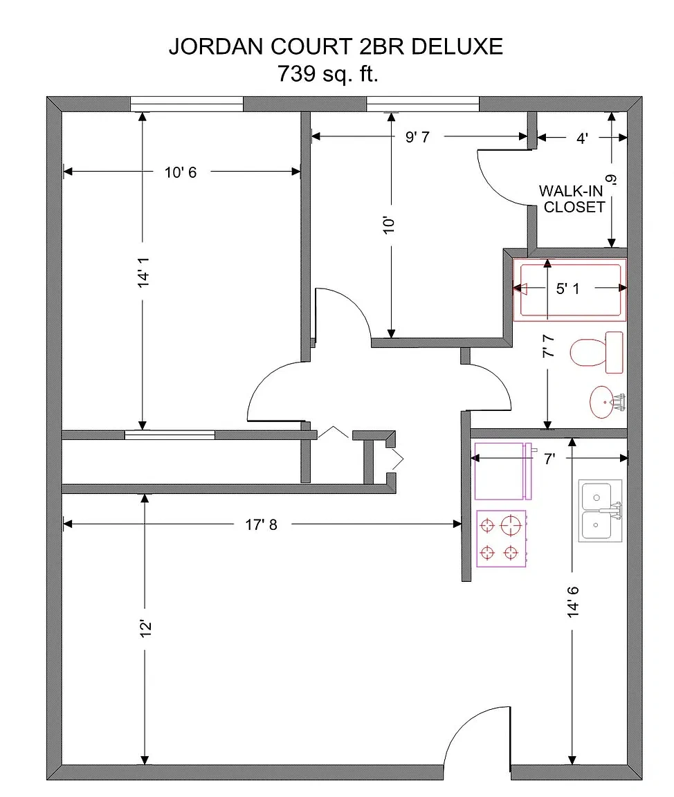 Jordan Court Apartments – Floor plan