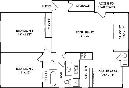 Hillside Apartments – Floor plan