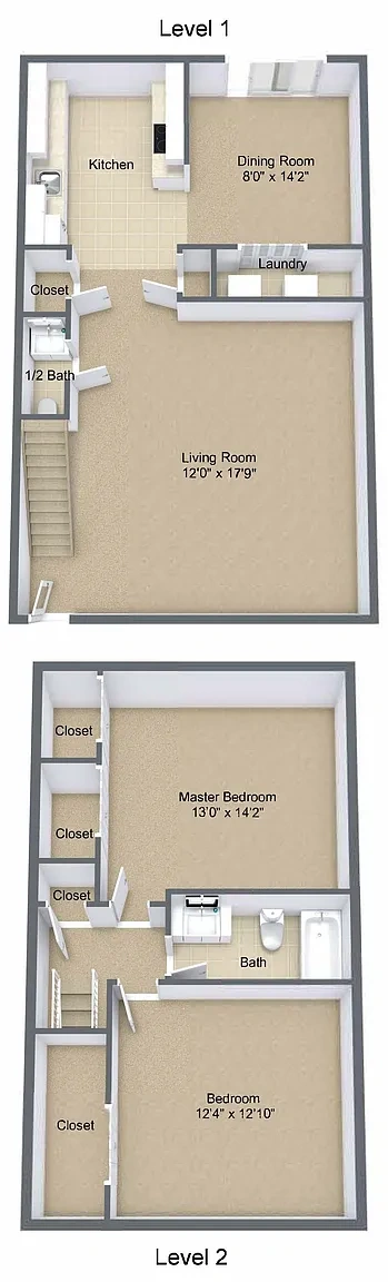 Fox Hunt Apartments – Two Bedroom Townhome