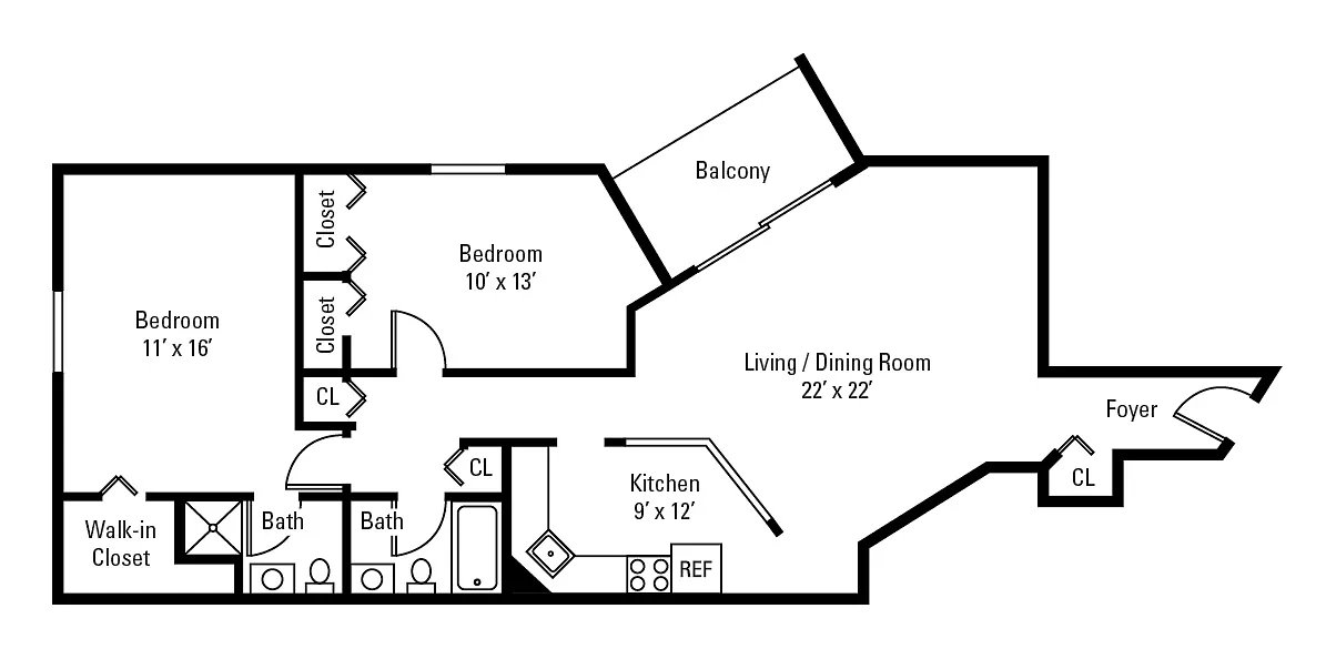 Maiden Bridge and Canongate Apartment Homes – Floor plan