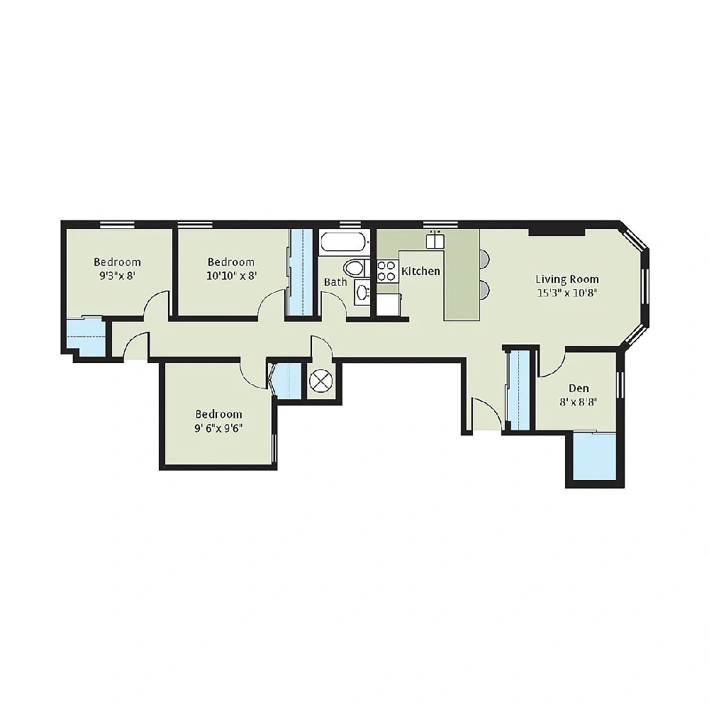 5400-5406 S. Maryland Avenue – Floor plan