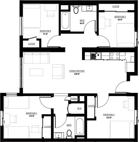 Stateside Student Housing – Floor plan