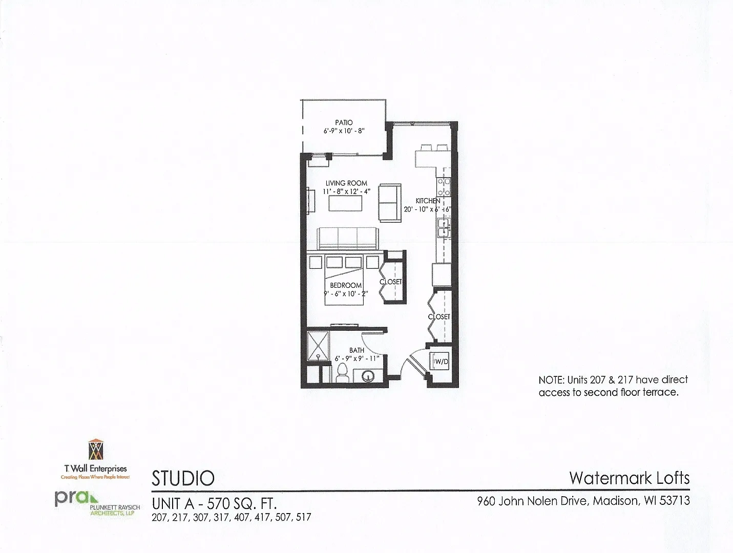 Watermark Lofts – Floor plan