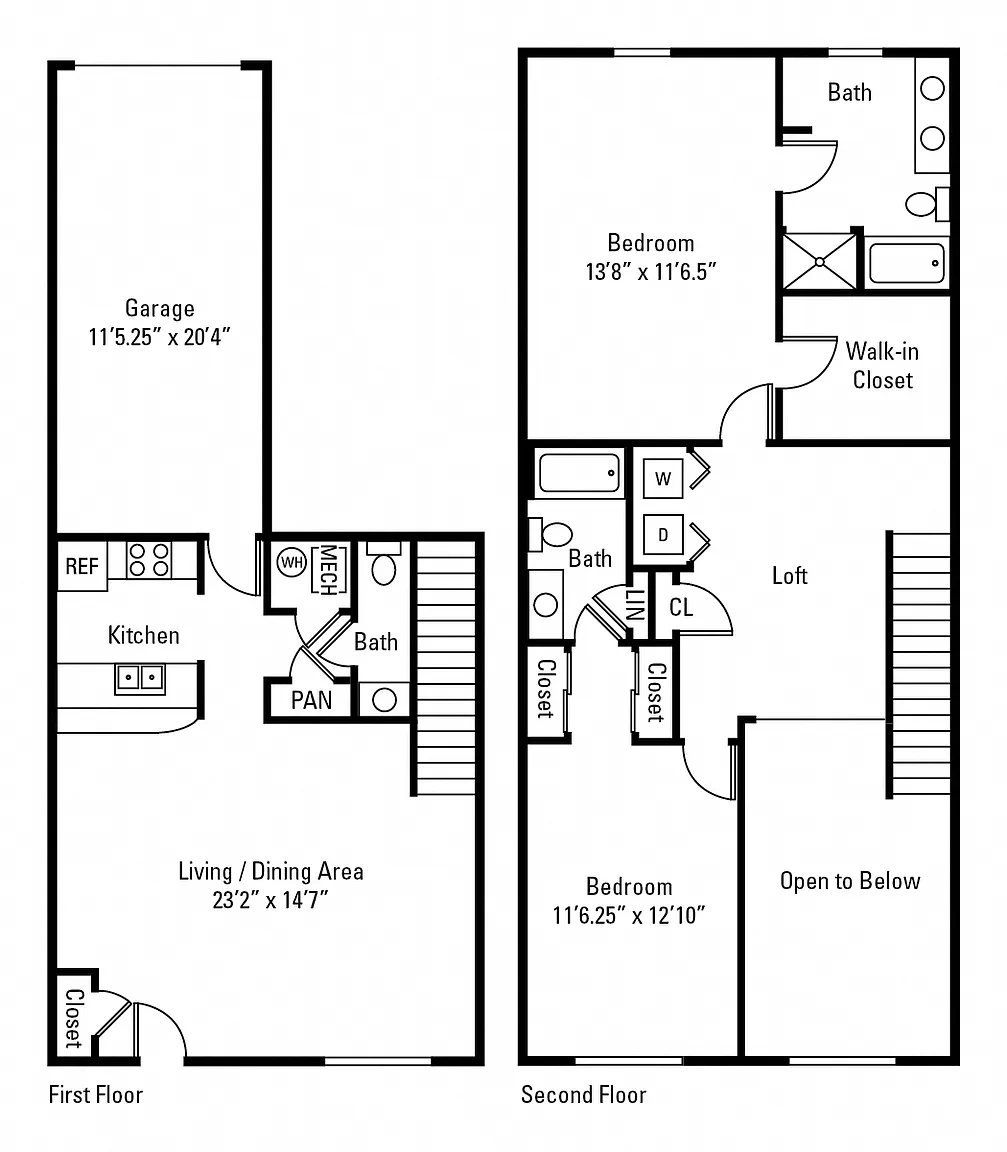 Christopher Wren Apartments and Townhomes – Floor plan
