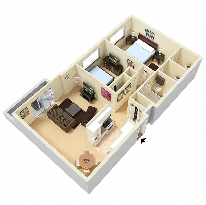 Trinity Towers – 2 Bed 1 Bath