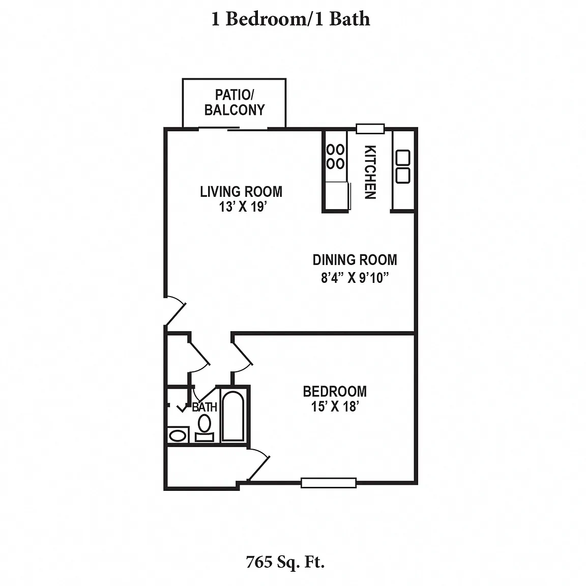 Hunter's Creek Apartments – Floor plan