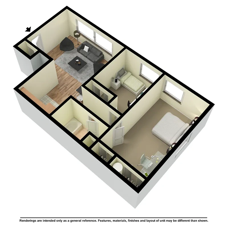 Westridge Apartments and Townhomes – 2 Bed Large