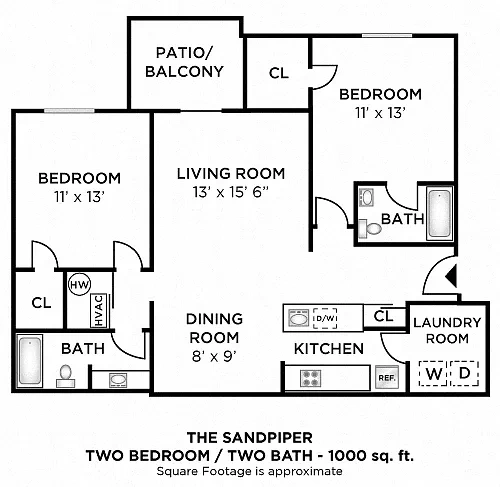 Hidden Lakes Apartment Homes – Floor plan