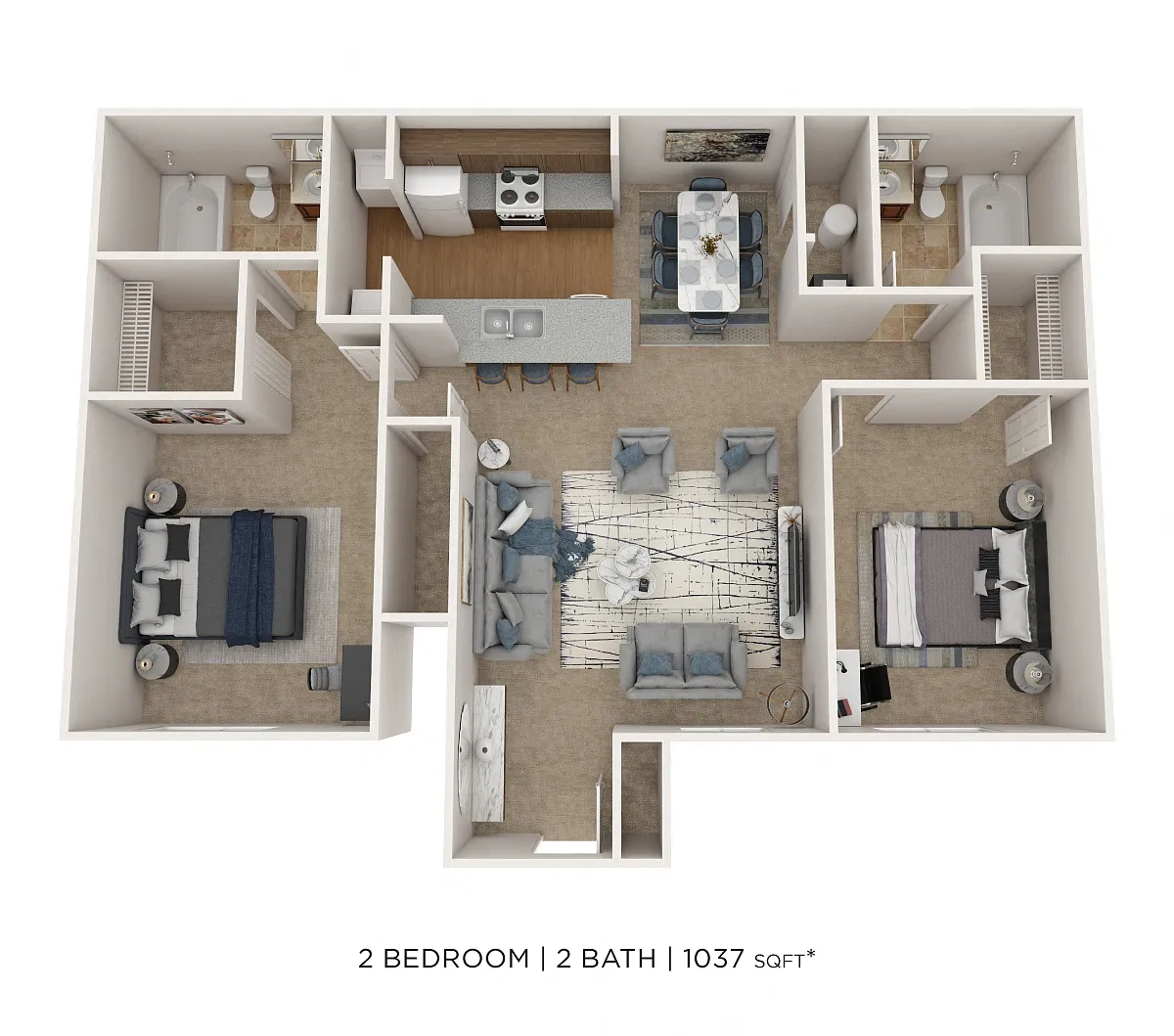 The Preserve at Sagebrook Apartment Homes – Two Bedroom 2 Bath