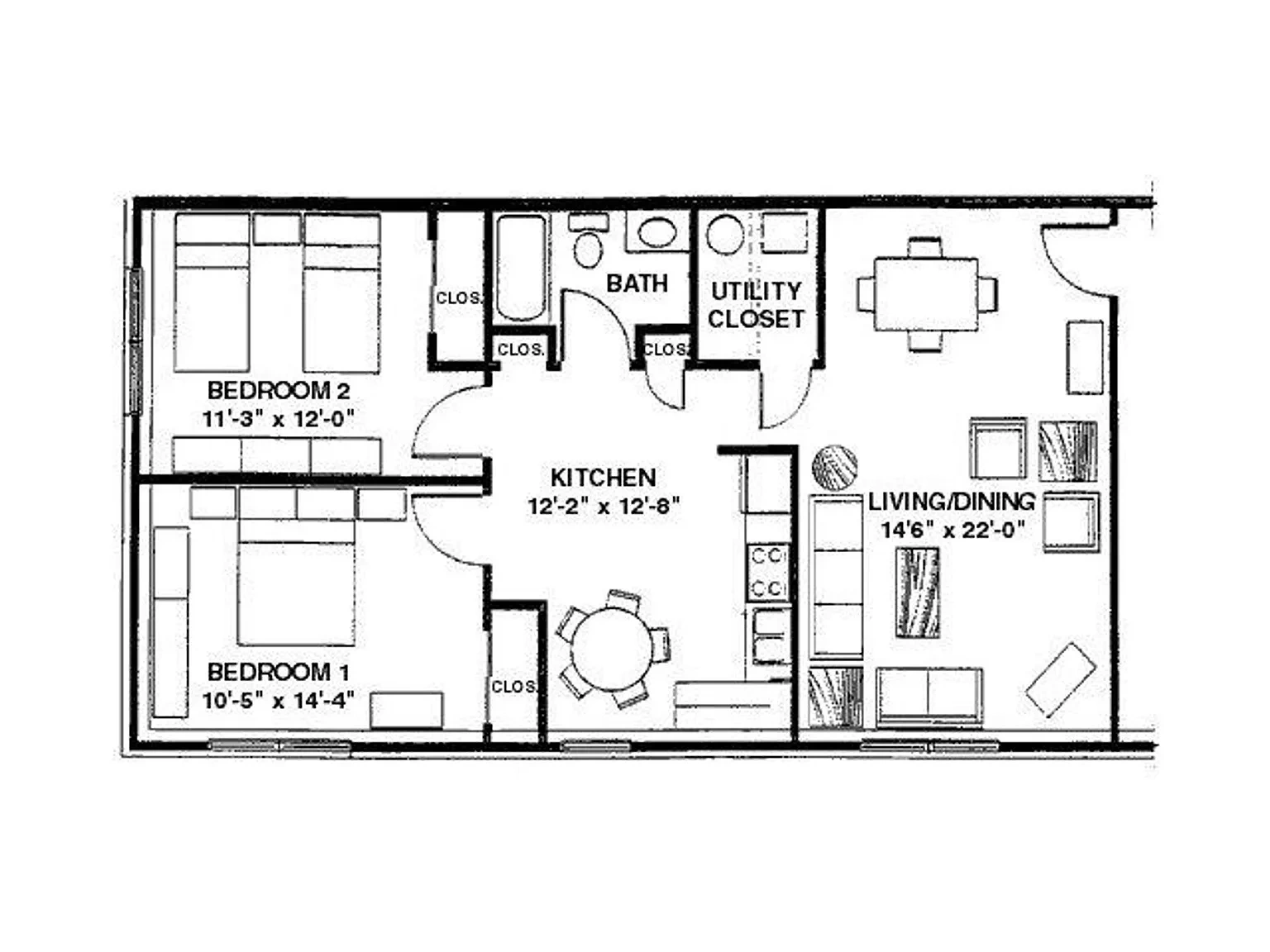 Country Gardens Apartments – Floor plan