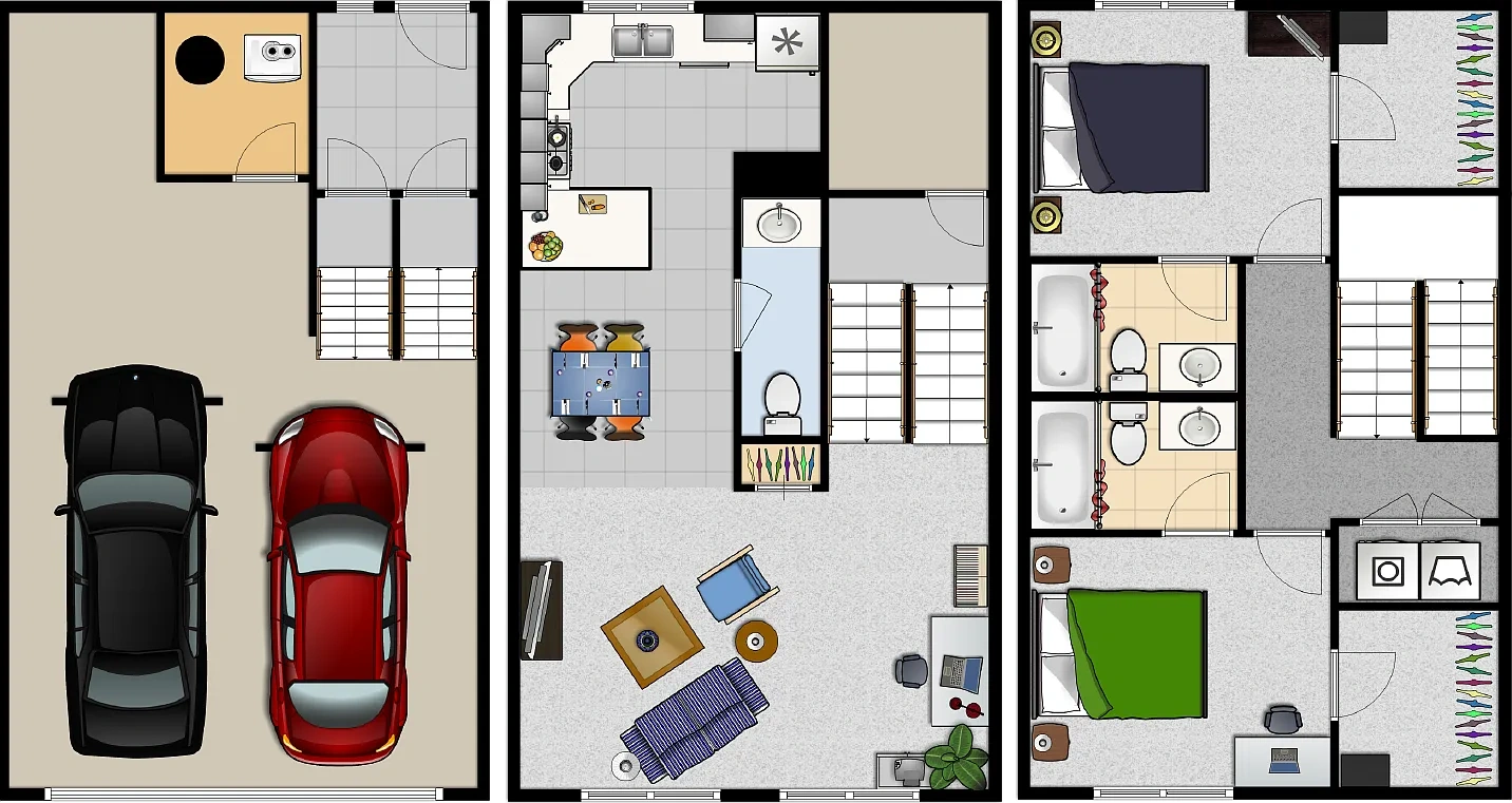Circle East Townhomes – Two Bedroom Townhomes