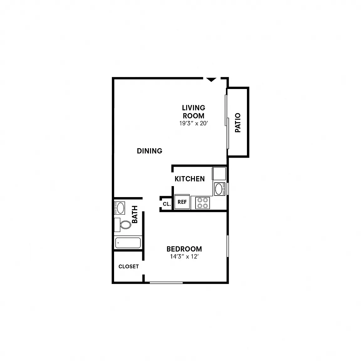 Post and Coach Apartment Homes – Floor plan