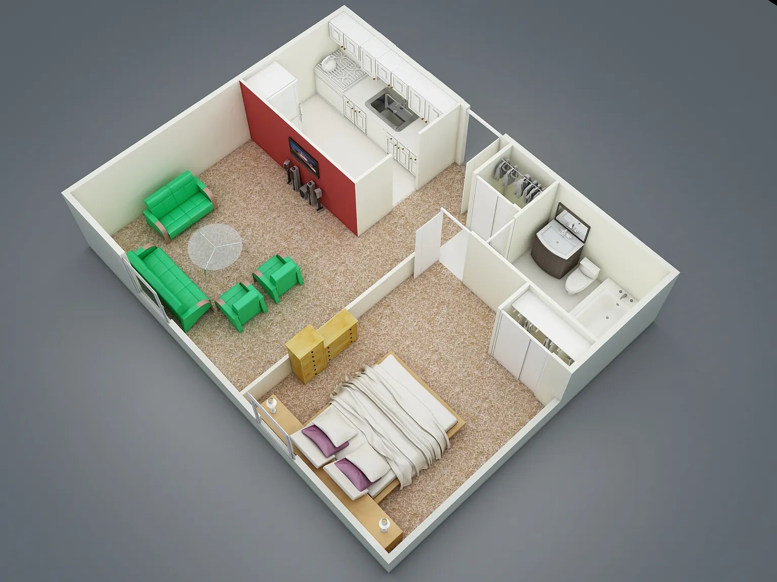 Southgate Towers – One Bedroom Junior