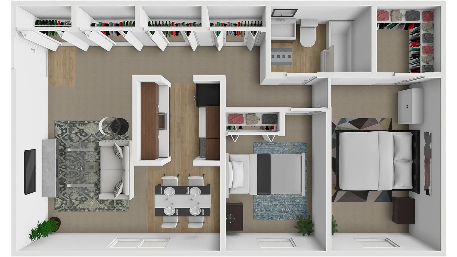 Miracle Manor Apartments – 2 Bedroom 1 Bath