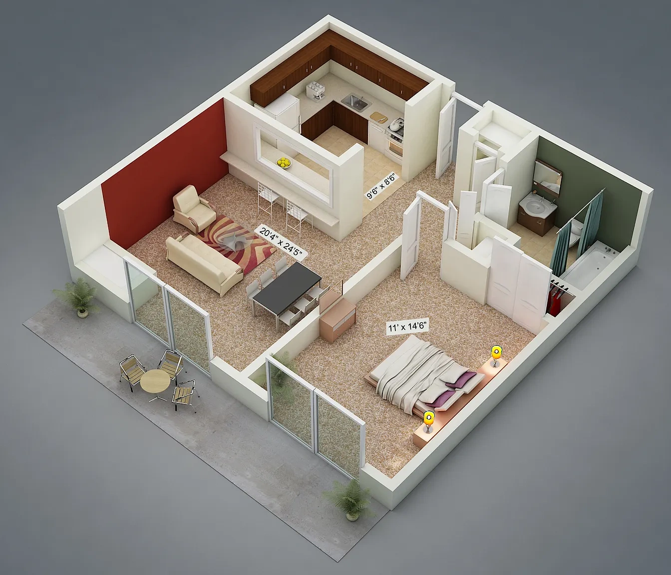 Kimberly Park Apartments – One Bedroom Junior