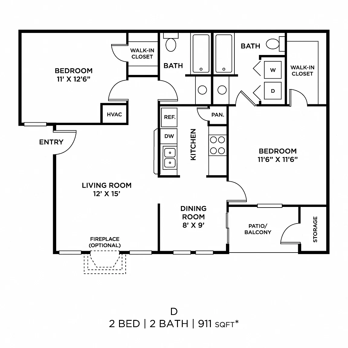 Century Lake Apartment Homes – Floor plan