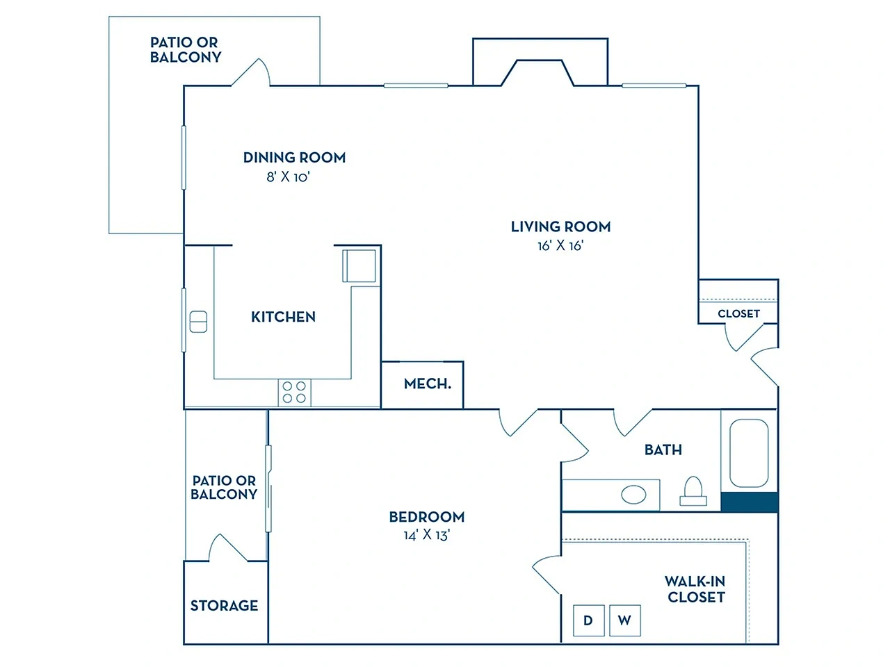 The 1800 at Barrett Lakes Apartments – Floor plan