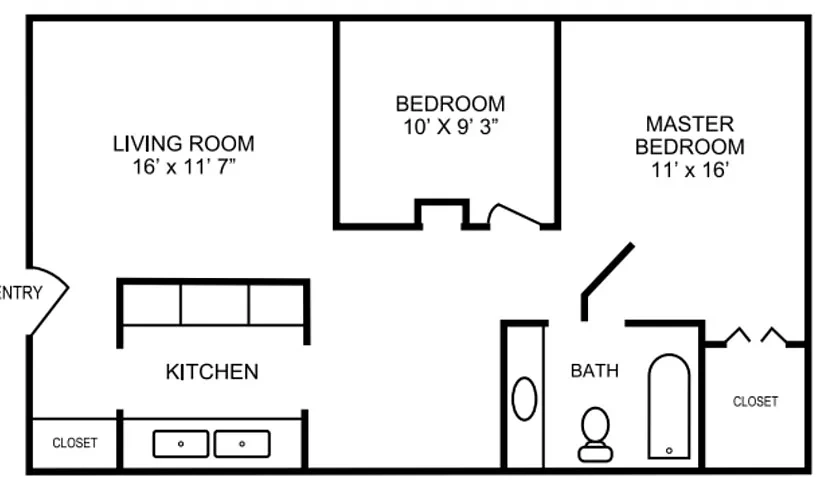 Courtyards on Glendale – 2 Bedroom