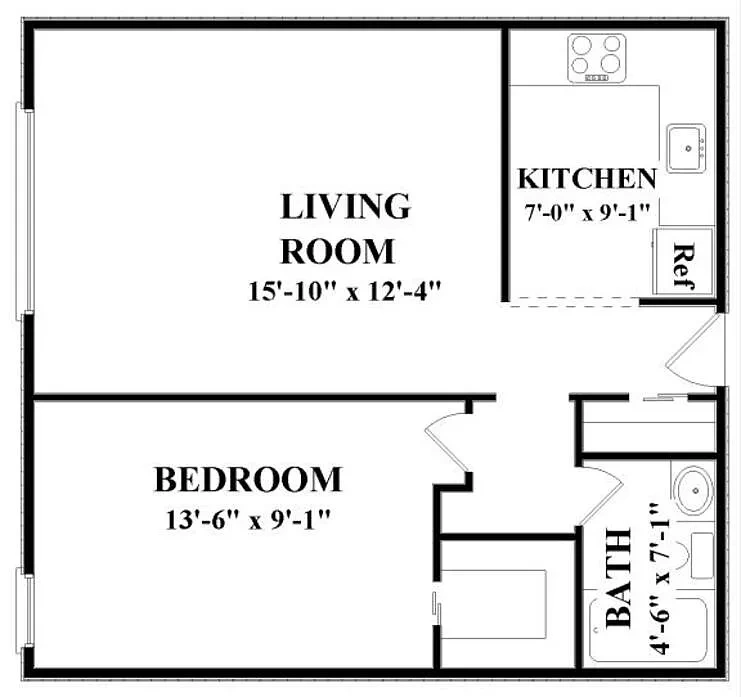 Shoreham Apartments – 1J1 - 1 Bdrm, 1 Bath, Jr.