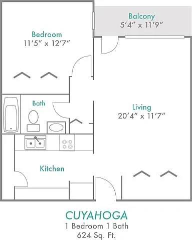 Rivers Edge Apartments and Townhomes – Floor plan
