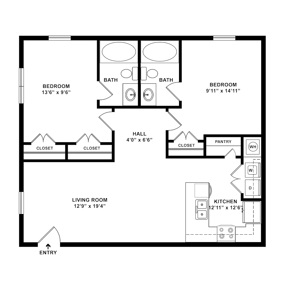 Keystone Crossing Apartment Homes – Floor plan