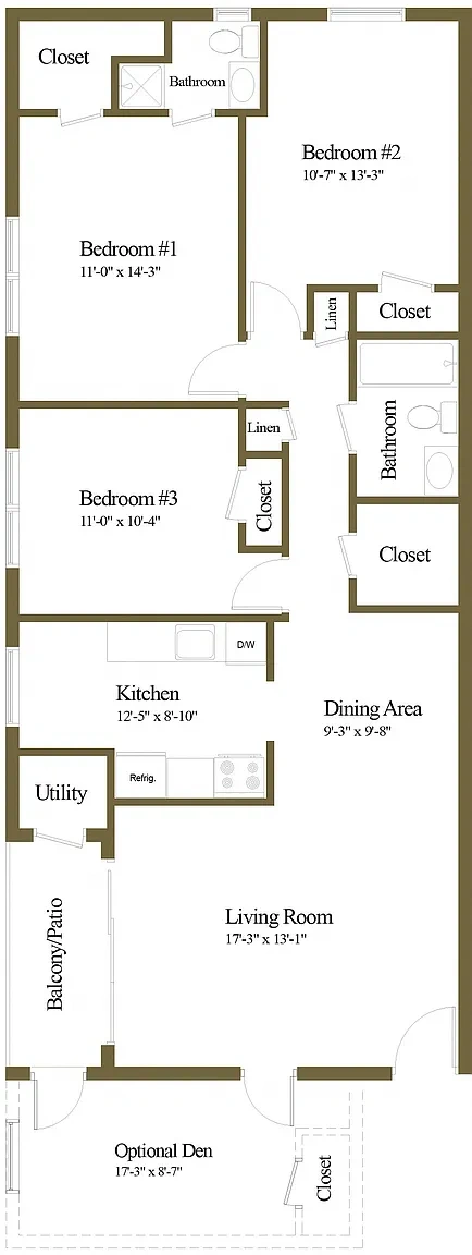 Village of Pine Run Apartments & Townhomes* – Floor plan