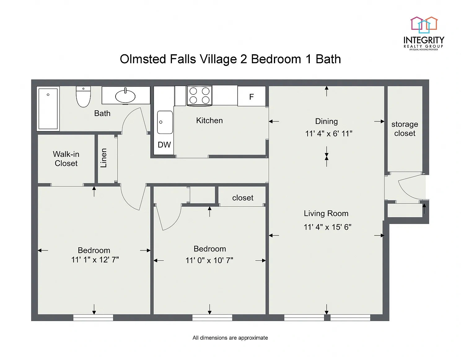 Olmsted Falls Village Apt - SPO Properties – 2 Bedroom 1 Bath