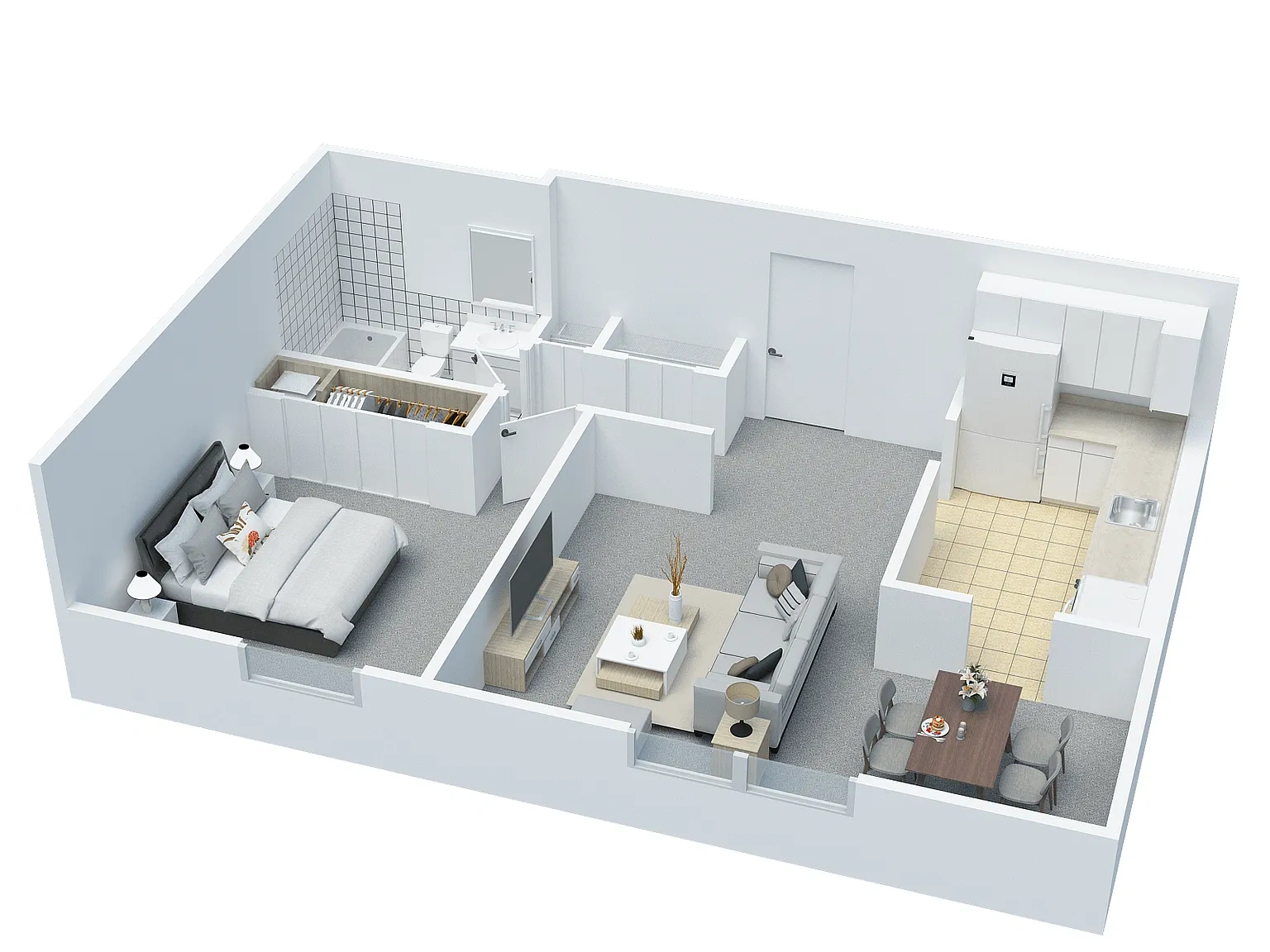 Tower in the Park – 1 BD 1 BA type G
