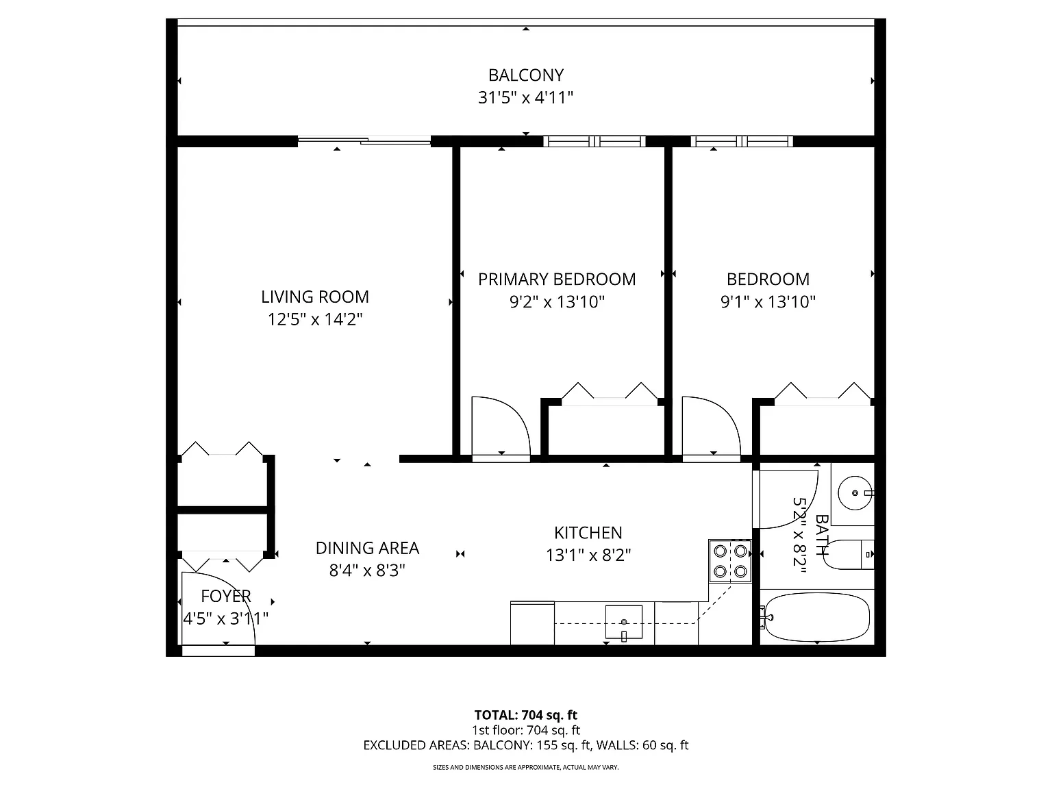 Toledo Circle Apartments – 2 Bedroom Apartment
