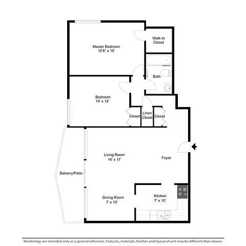 Water's Edge – 2 Bed 1 Bath