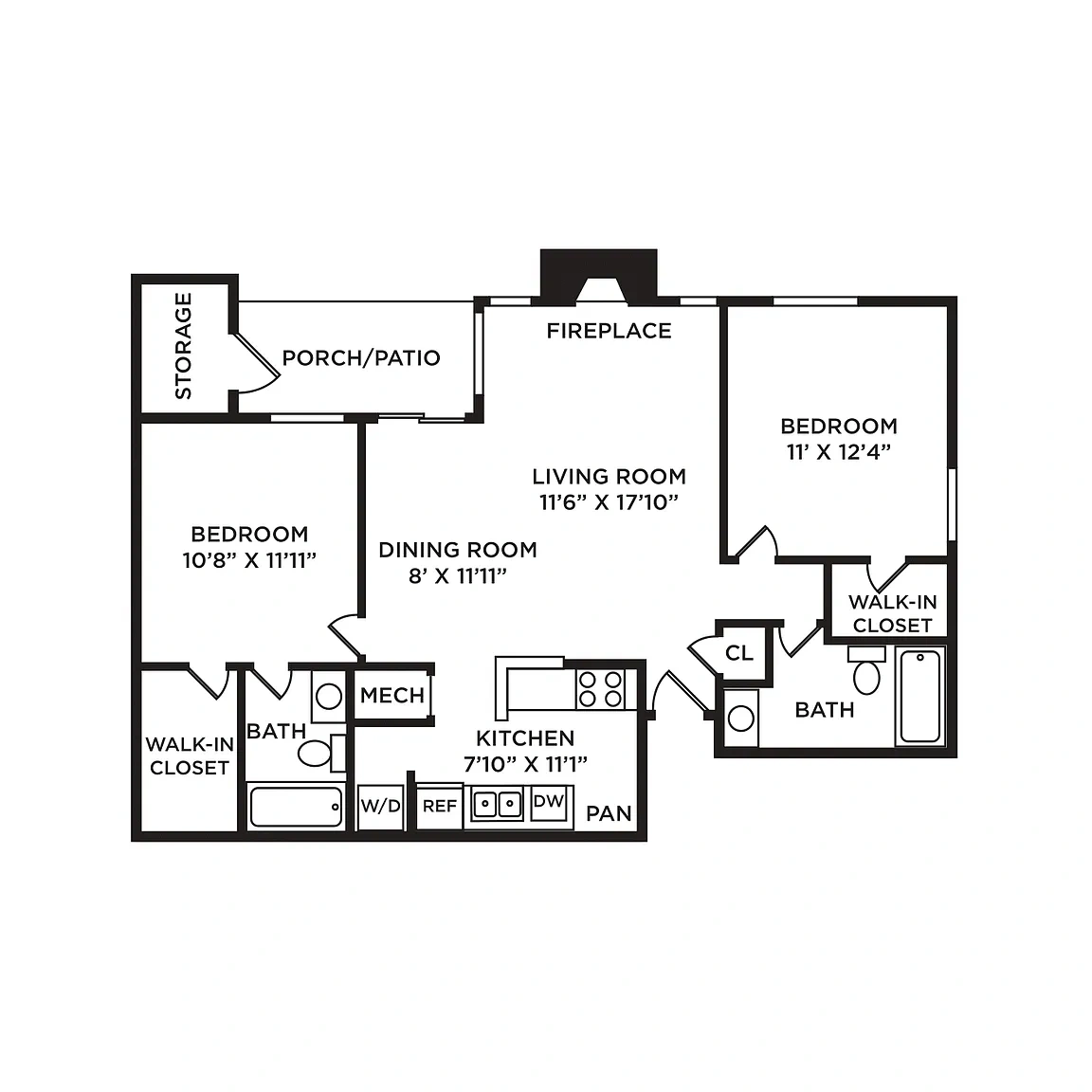 The Lakes of Schaumburg Apartment Homes – Floor plan