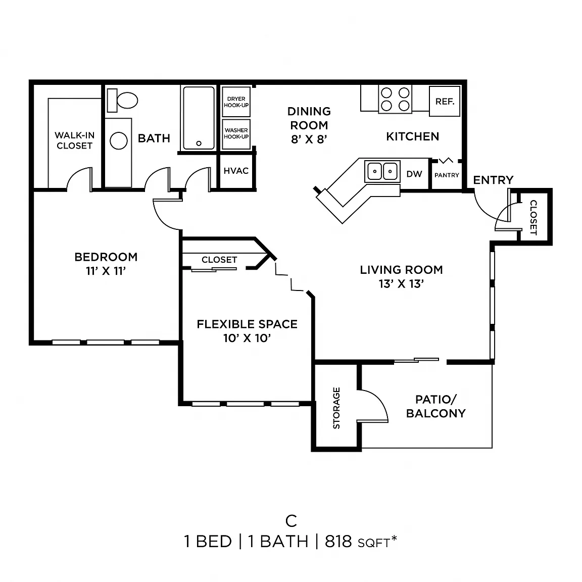 Century Lake Apartment Homes – Floor plan