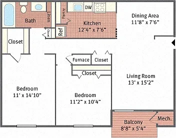 Hidden Village Apartments – Floor plan